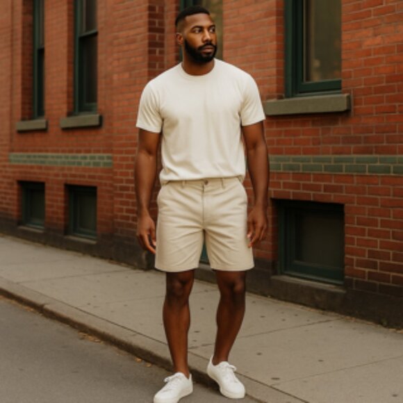 George Shorts Men’s 44 Khaki 9” Inseam Above the Knee NWT - Picture 2 of 10